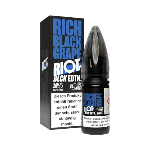 Riot Squad - BLCK Edition - Rich Black Grape Hybrid Nikotinsalz Liquid