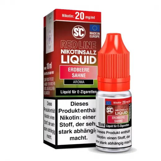 SC - Red Line - Erdbeere Sahne - Nikotinsalz Liquid